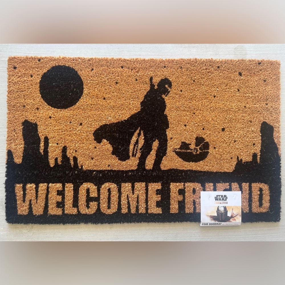Disney Star Wars Mandalorian and Baby Yoda Outdoor Coir Mat